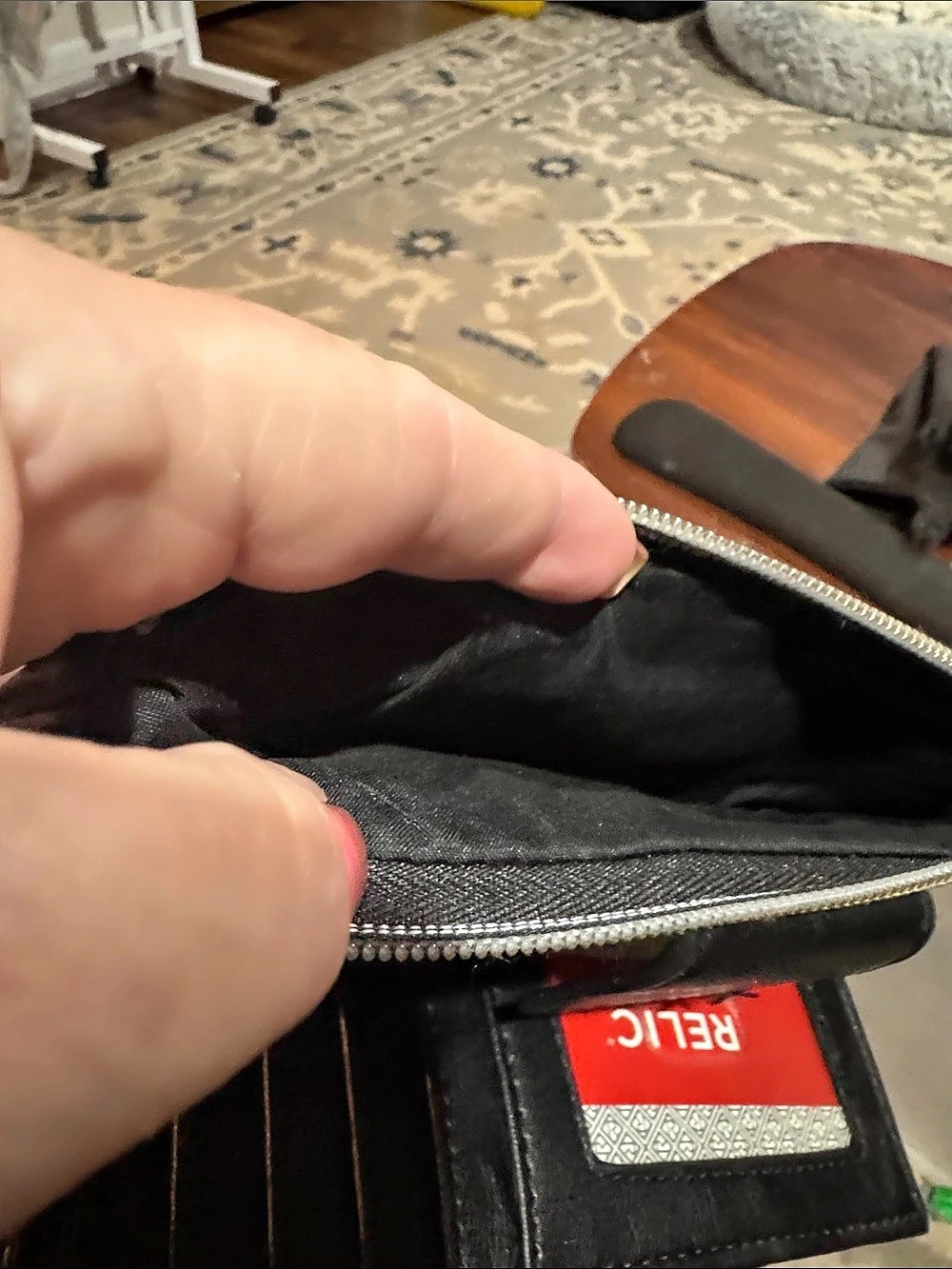 Relic Floral Wallet in Black & White - Picture 3 of 4